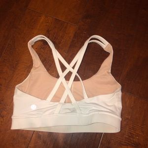 White LULU sports bra!